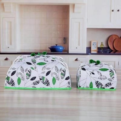 Vliegenkap 2 + 2 Gratis - Opvouwbare - Thermo - houd - voedsel - Warm en – koud aluminiumfolie Cover - veren - patroon grootte: 36*36*15 cm en kleine: 20*20*13 cm