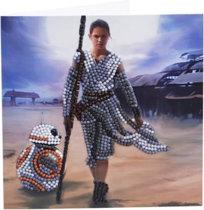 Diamond painting kaart Star Wars: Rey