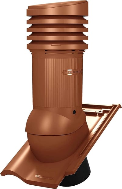 Dakdoorvoer Ventilatie - Ventilatieschoorsteen Ontluchter - Huis Ventileren - Ingebouwde Waterpas - DN150 490mm - Baksteen Rood