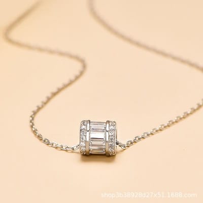 925 Sterling Zilver Kleine Taille Ketting Dames Sleutelbeenketting Niche Eenvoudig Temperament Vervaagt Niet De Eerste Sieraden beige