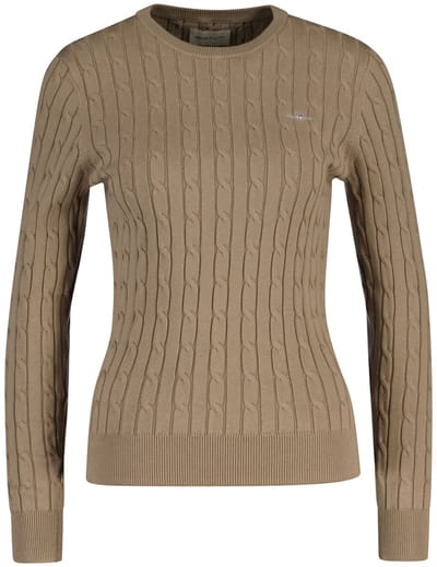 GANT Gebreide trui STRETCH COTTON CABLE C-NECK