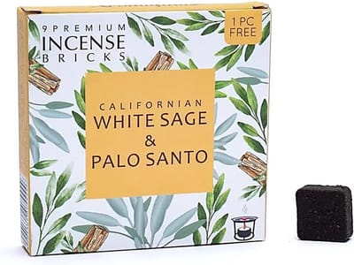Aromafume - witte salie en palo santo - wierookblokjes - wierook - 1 doosje 9 stuks