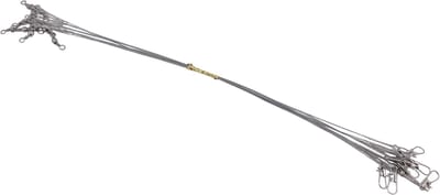 S&D | Stalen onderlijn vissen - 10 stuks - Zilver - 14kg 25cm - Hengelsport - Voor roofvissen met kunstaas