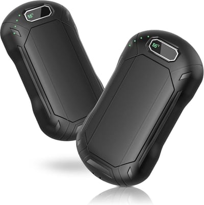 Oplaadbare Handwarmer met LED Display - 6000mAH en 3 Warmteniveaus voor Kamperen en Golf