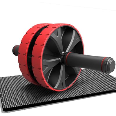 Abs Dernières Roues de Fitness Silencieuses Roue Abdominale Rouleau Abdominal avec Tapis pour l'Exercice Musculaire Entraîneur de Hanche Équipement rouge