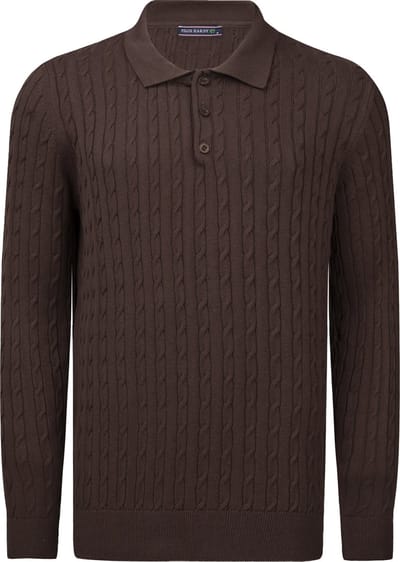 Felix Hardy Gebreide Trui - Sweater - 100% Katoen Heren Bruin - 2Xl