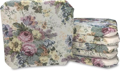 Set van 6 Gobelin Stoelhoezen met Klassiek Bloemenpatroon