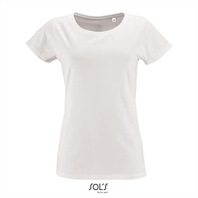 SOL'S - Milo T-Shirt dames - Wit - 100% Biologisch Katoen - S