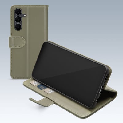 Mobilize Telefoonhoesje geschikt voor Samsung Galaxy S25 FE Hoesje | Mobilize Premium Gelly Bookcase Portemonnee | Pasjeshouder voor 3 Pasjes | Telefoonhoesje voor Pinpas / OV Kaart / Rijbewijs - Groen