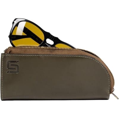 Dubbele Brillenkoker - Brillenhouder voor Dames & Heren - Luxe Top-Grain Leer - Beschermende Hard Case Brillenkoker
