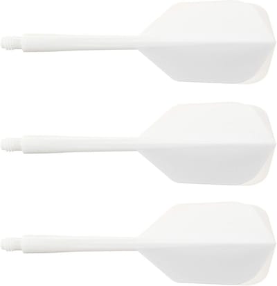 Dartpijlen Vleugels Systeem - Klein Wit - Set van 3