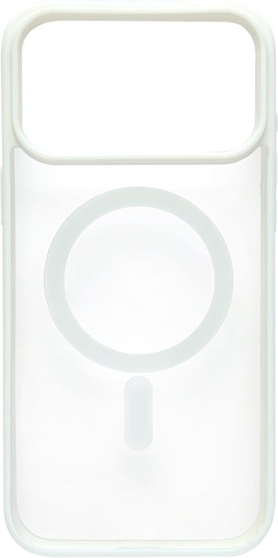 Hoesje Geschikt voor Apple iPhone 17 Pro Max - Wit - Casemania Magnetisch Bumper Back Cover Geschikt voor MagSafe - Zachte TPU Rand en Krasbestendige Transparante Achterkant Back Cover