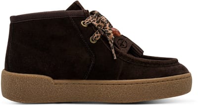 Tamaris dames leren hoge sneaker 1-25406-47-304 voor vrouwen, boho-stijl, bruin