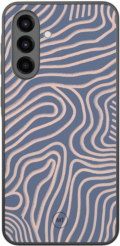 Hoesje geschikt voor Samsung Galaxy A36 - Flowing lines - TPU Hard Case Backcover - Paars - Mooie Telefoonhoesjes