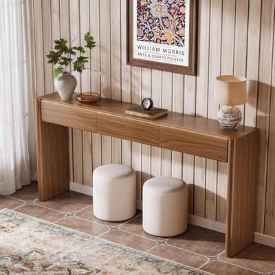 LITTLE TREE Houten Consoletafel - 180 x 30 x 86 cm - 3 lades - Voor gang en woonkamer