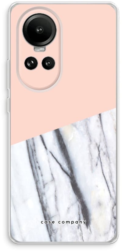 Case Company® - Hoesje geschikt voor Oppo Reno 10 hoesje - A touch of peach - Soft Cover Telefoonhoesje - Bescherming aan alle Kanten en Schermrand