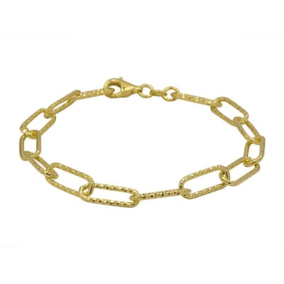 Di Lusso - Armband Antony - Zilver 925 - Gouden plating - Dames - 19.5 cm