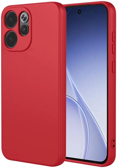 Hoesje geschikt voor Oppo Reno15 F/FS - Phonesta Soft Silk Silicone Back Cover - Rood