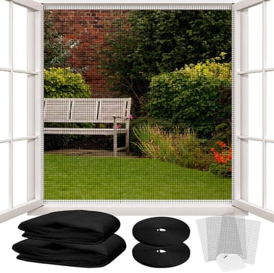 Dailygoods- Vliegengaas Fijnmazig - Insectenbescherming - Verstelbaar - Zelfklevende Banden - Corrosiebestendig - 150 x 180 cm - Insectengaas