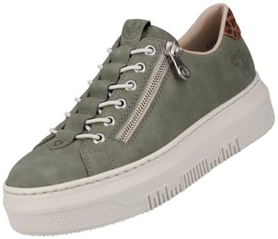 Rieker dames plateausneaker groen