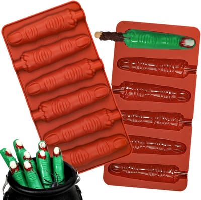 Siliconen Bakvorm voor Halloween, Chocoladevorm, Bonbonvorm en Heksenvingers voor Feestjes en Decoratie