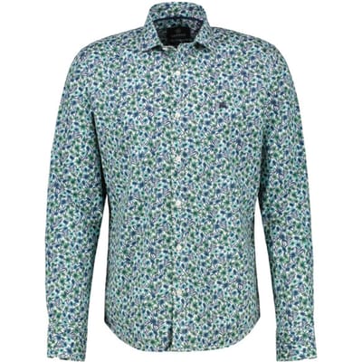 Lerros - Lange mouw overhemd - Heren - XL - 612 SAGE GREEN - Katoen - 2521329