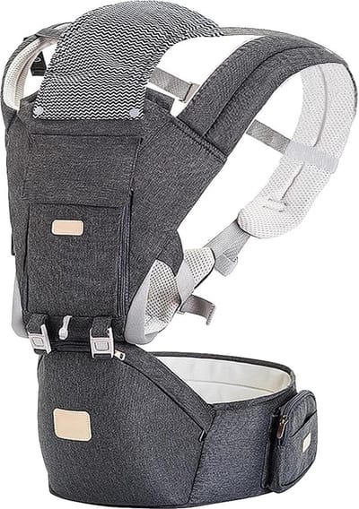 Multifunctionele 6-in-1 Ergonomische Draagzak voor Baby en Peuter - Voor en Achter Draagopties, Heupzitje en Duurzaam Ontwerp