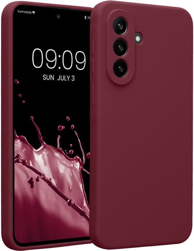 kwmobile telefoonhoesje geschikt voor Samsung Galaxy A37 5G - TPU backcover met siliconen coating - Smartphone case in bordeaux-violet