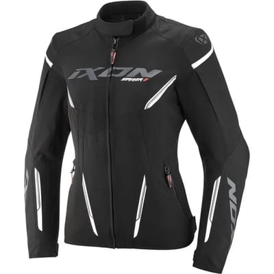 Ixon Striker 2 Lady Zwart Wit Waterdichte Textiele Motorjas - Jas