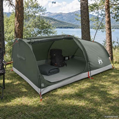 vidaXL - Hiking - Tent - Waterdicht - 1-persoons - Leger - Groen
