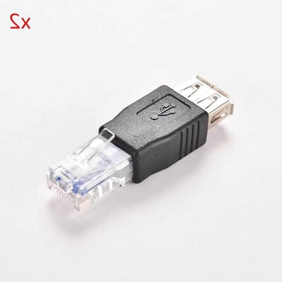 RJ45 naar USB Adapter - Netwerk Kabel Converter - Gegevens Verbindingen - Lichtgewicht Draagbaar - 2 stuks - Niet gespecificeerd