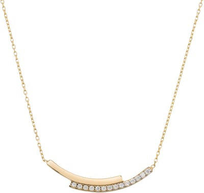 Glow 202.1614.45 Dames Ketting - Collier - Sieraad - Schakelketting - 14 Karaat Goud - 45 cm lang