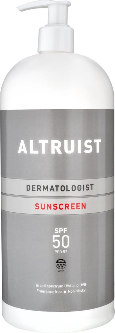 Altruist Zonnebrandcrème SPF 50 - Zonnebrand - Snel absorberend - 5 Sterren Ultra UVA bescherming - Waterresistent - Voor alle Huidtypen - Parfumvrij - Dermatologisch Getest - 1 Liter