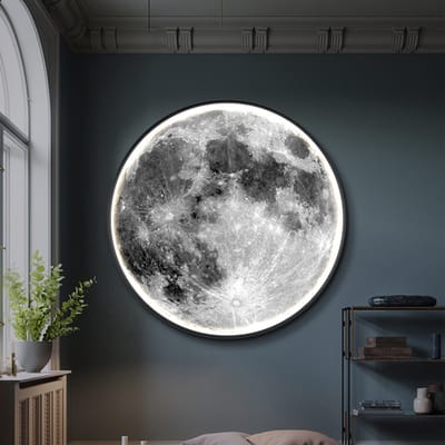 Moon Wandlamp - Afstandsbediening - Moderne Lamp - 60 CM - Slaapkamerlamp - Woonkamerlamp
