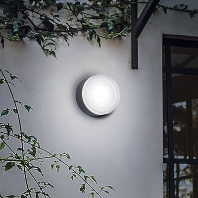 Ideal Lux buitenwandlamp Urano antraciet aluminium Ø 16 cm