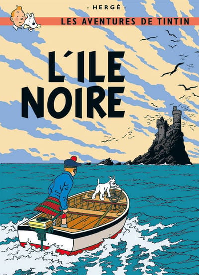Kuifje Poster - L'ile noire -De Zwarte Rotsen - 70x50 cm  - Hergé - Moulinsart officiële uitgave