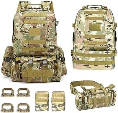 PromoHome 60L Militaire Rugzak Waterdicht Outdoor Tactische Rugzak met Meerdere Vakken Verstelbare Schouderbanden voor Wandelen Kamperen Bergbeklimmen
