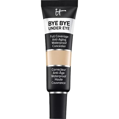 IT Cosmetics Bye Bye Under Eye Concealer - 24U Gepigmenteerde Dekking - Geformuleerd met Peptiden, Collageen, Hyaluronzuur en Vitamine E - Volledig Dekkend & Anti-Aging - Light Tan 14.0 - 12ml