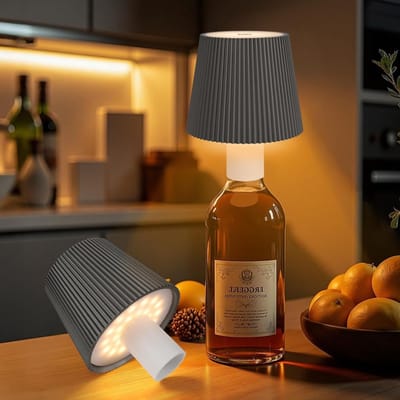 Set van 2 Veelkleurige LED Fleslampen, USB Oplaadbaar, Ideaal voor Camping en Tuinverlichting