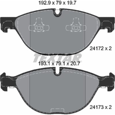 Remblokset TEXTAR 2417201, voor