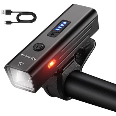 Hoge helderheid aluminium fietslicht 250 lumen USB oplaadbare fietslamp Lichtdetectie