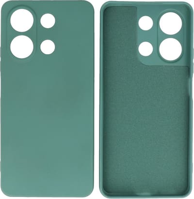 Hoesje Geschikt voor Xiaomi Redmi Note 13 4G - Fashion Telefoonhoesje Backcover - Siliconen Hoesje - Donker Groen