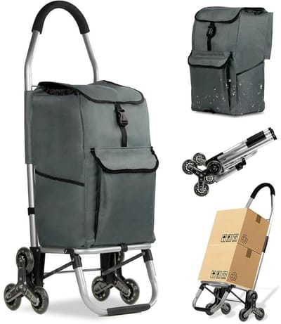 REN® Winkeltrolley - Trolley - Boodschappentrolleys - draagbaar - makkelijk schoon te maken- Donkerblauw- 48cm x41cm-14cm