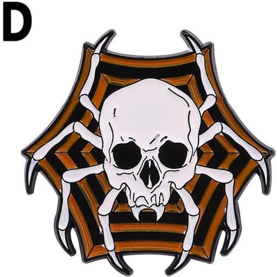 1Pc Halloween Legering Broche Schedel Spin Pompoen Reversspeldjes Badge Sieraden Kleding Accessoires