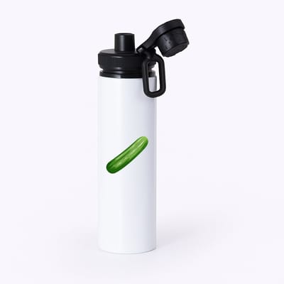 Hacebo® - Komkommer waterfles met draaidop zwart - Groente - Groente liefhebbers - Knapper groente - gezond eten - water fles - 850ML