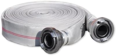 Water Slang Plat - Brandslang Tuin - Water Transport - C-Storz Koppeling - 20 Meter - Wit