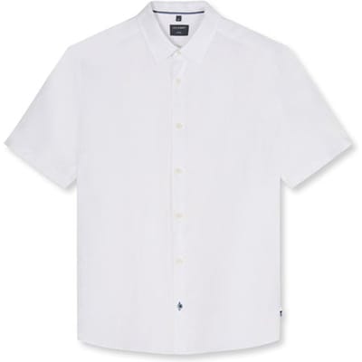 OLYMP Casual regular fit overhemd - korte mouw - structuur - wit