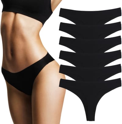 Dailygoody - Dames Strings - Katoen Ondergoed - Ademend en Comfortabel - Set van 6 - Sexy Slipje - Geschikt voor Dagelijks Gebruik - Diverse Kleuren