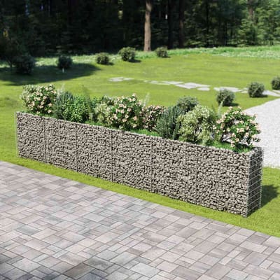 vidaXL - Gabion - plantenbak - verhoogd - 540x50x100 - cm - gegalvaniseerd - staal