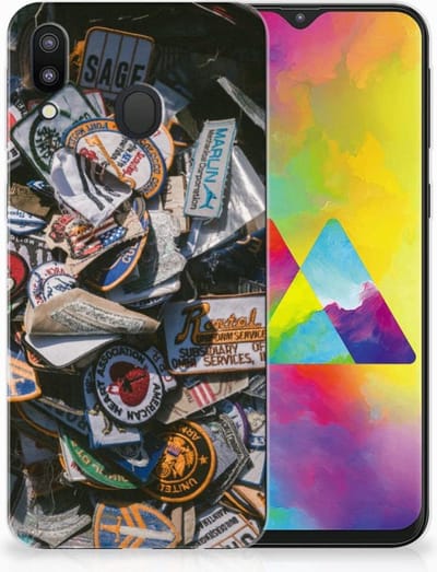 Samsung Galaxy M20 (Power) Siliconen Hoesje met foto Badges